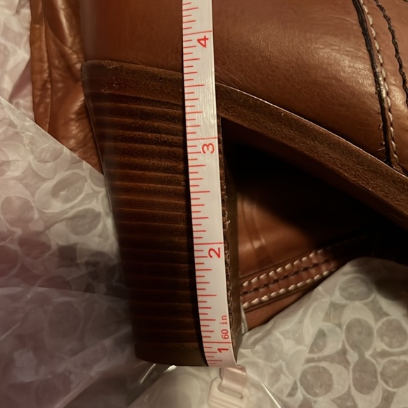 Coach Meredith Calf Leather Monogram Buckle Boots - Picture 9 of 9